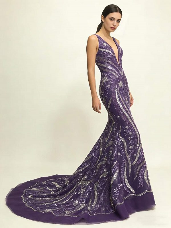 High Luxury Bridal Embroidery Beaded Lace Fabric for Evening Dress - 图片 2