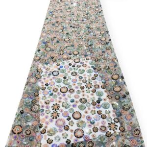 High Luxury Bridal Embroidery Beaded Lace Fabric for Evening Dress 2811