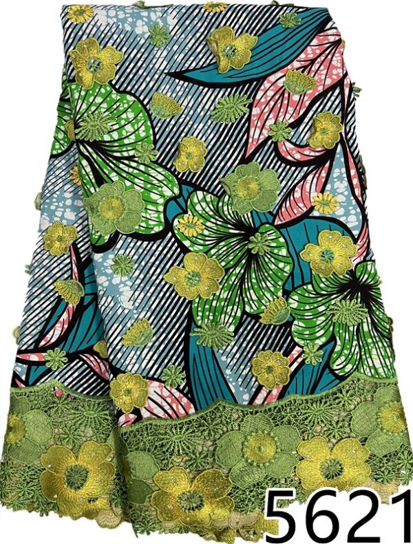 Moreway100% Cotton Swiss Voile Lace Fabric 5621