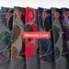 French Beaded Sequins Lace Embroidery Fabric for Women's Wedding Dress 6003