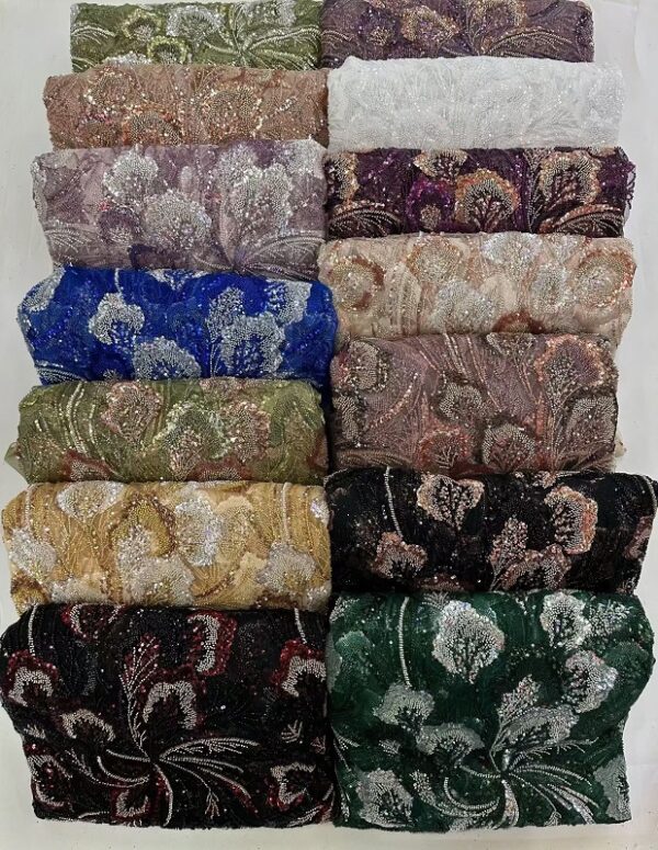 High Quality Bridal Beaded Embroidery Lace Fabric for Evening & Wedding Dress