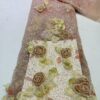 French Elegance Vintage High Quality Sexy Floral Eco-Friendly Sequins Embroidered Organza Lace Fabric for Dresses