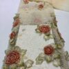 French Elegance Vintage High Quality Sexy Floral Eco-Friendly Sequins Embroidered Organza Lace Fabric for Dresses