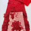 French Elegance Vintage High Quality Sexy Floral Eco-Friendly Sequins Embroidered Organza Lace Fabric for Dresses