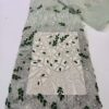 French Elegance Vintage High Quality Sexy Floral Beads Embroidered Organza Lace Fabric for Dress 7525