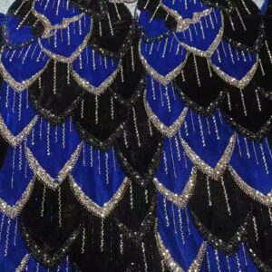 Wholesale Lacer Beaded Lace Fabric with Sequins for Luxury Wedding & Party Dresses 6011