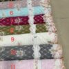 Wholesale Luxury 100% Cotton Floral Embroidery Fabric with Lace Border 2133A-2
