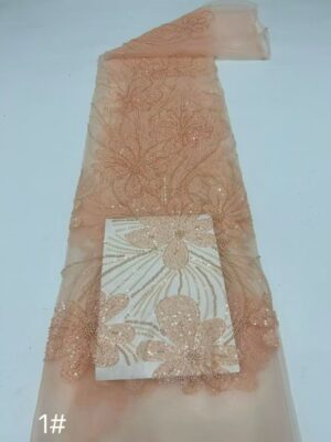 Luxury Beaded Embroidery Fabric Wholesale4121