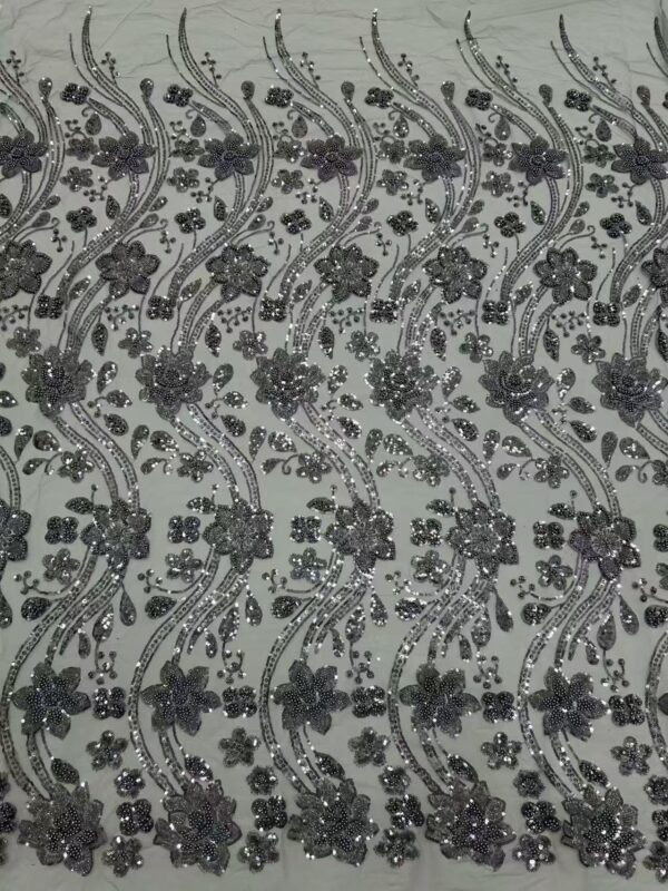 Wholesale Luxury Beaded Embroidery Fabric for Evening Gowns and Wedding Dresses4122