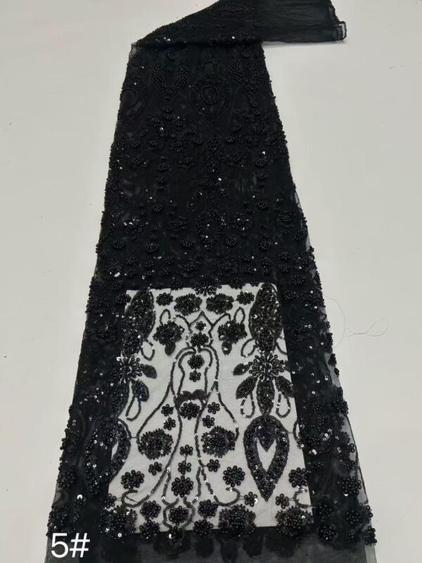 Heavy Beads Embroidery Tube Fabric - Anti-Shedding Beaded Fabric Wholesale Supplier4123