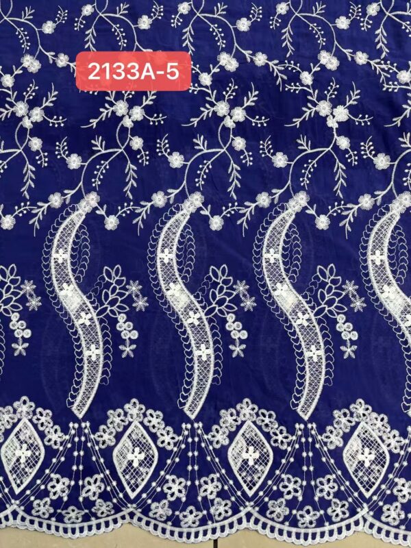 Premium Cotton Floral Embroidery Fabric Wholesale