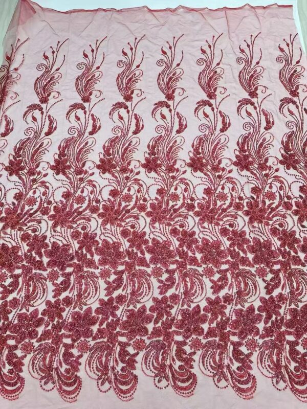 2026 Hot Sale Beaded Embroidery Fabric | Real Pearl Bead Luxury Dress Material0519