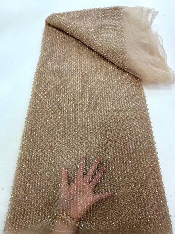 Custom Beaded Embroidery Fabric Wholesale - Small MOQ Bead Tube Fabric Available0521