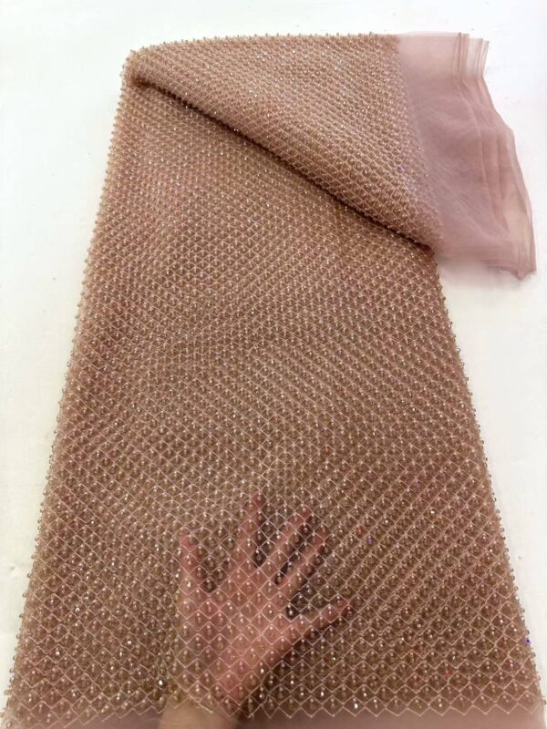 Custom Beaded Embroidery Fabric Wholesale - Small MOQ Bead Tube Fabric Available0521