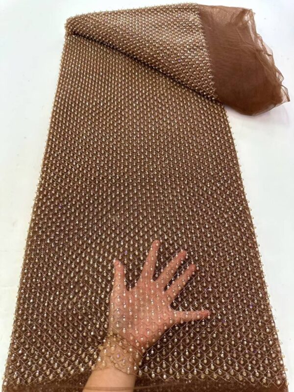 Custom Beaded Embroidery Fabric Wholesale - Small MOQ Bead Tube Fabric Available0521