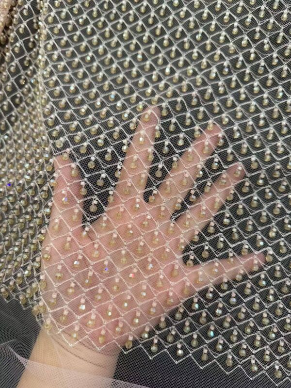 Custom Beaded Embroidery Fabric Wholesale - Small MOQ Bead Tube Fabric Available0521