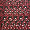 Luxury 3D Floral Sequin Beaded Ribbon Embroidery Lace Fabric  High-End Wedding & Couture Fabric