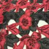 Luxury 3D Floral Sequin Beaded Ribbon Embroidery Lace Fabric  High-End Wedding & Couture Fabric